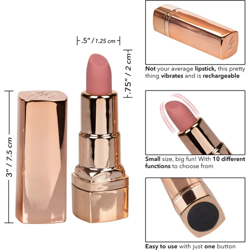 Вибратор в форме помады CalExotics Hide Play Lipstick Recharge, розовый