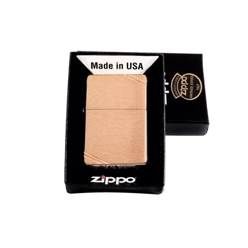 Зажигалка Zippo VINTAGE BRUSHED FIN BRASS (240) фото 5