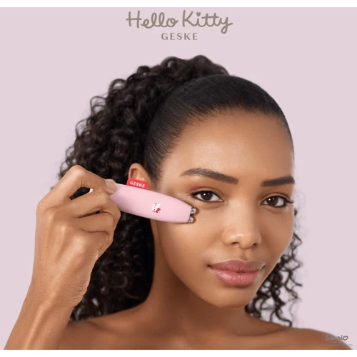 Микротоковая ручка для подтяжки кожи лица GESKE MicroCurrent Face-Lift Pen 6в1 by Hello Kitty pink (HB0251)