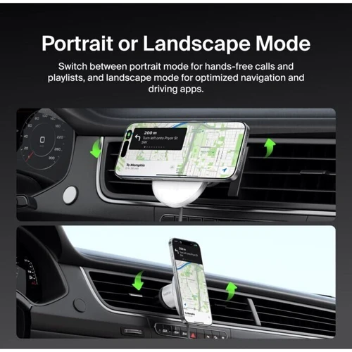 Держатель Belkin Car Holder Wireless Charger BoostCharge Pro Qi2 with MagSafe 15W Gray (WIC008btGR-V2)