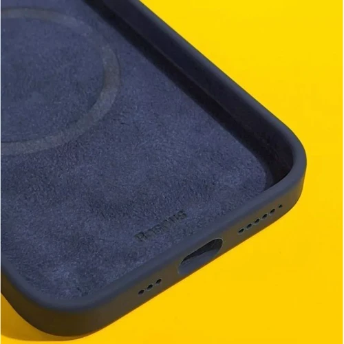 Чехол для iPhone Baseus Liquid Silica Gel with MagSafe Black (ARYC000001) for iPhone 14 фото 5