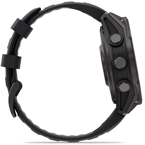 Смарт-часы Garmin Fenix 8 Pro AMOLED 47mm Sapphire Carbon Grey DLC Titanium with Black/Pebble Grey Silicone Band (010-03198-01)