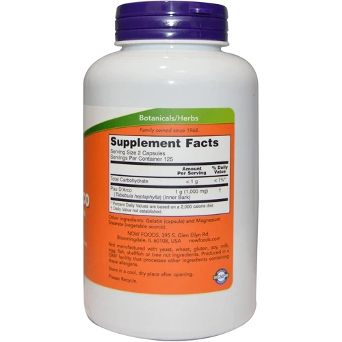 NOW Foods Pau D'Arco 500 mg 100 veg caps
