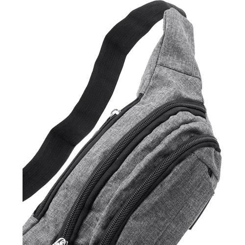 Чоловіча поясна сумка Valiria Fashion сіра (4DETBP3256-9-1): Застібка Блискавка