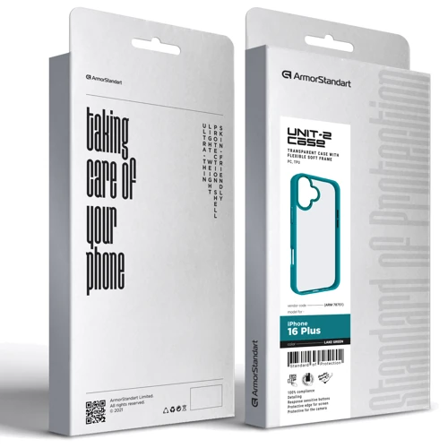 Чохол для iPhone ArmorStandart UNIT2 Case Lake Green для iPhone 16 Plus (ARM78751): Колір зеленый