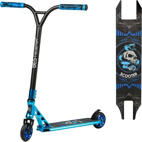 Самокат трюковый Best Scooter синий (BS-7615)