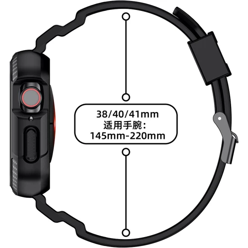 Аксессуар для Watch TPU Strap with Case Black (FLS181107) for Apple Watch 42/44/45/49mm Ultra фото 7