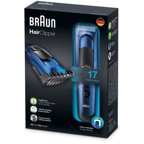 Машинка для стрижки (триммер) Braun HC 5030: Материал лезвий Сталь