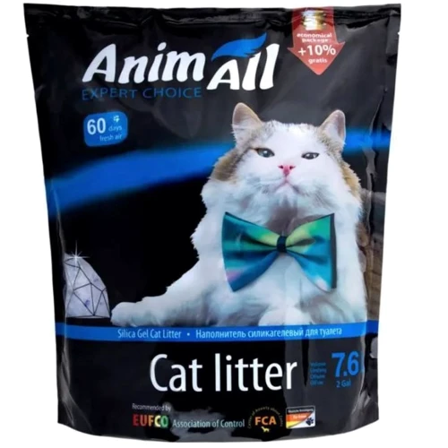 Наполнитель силикагелевый AnimAll Голубой Аквамарин 7.6л 4 шт/ящ (42,035)