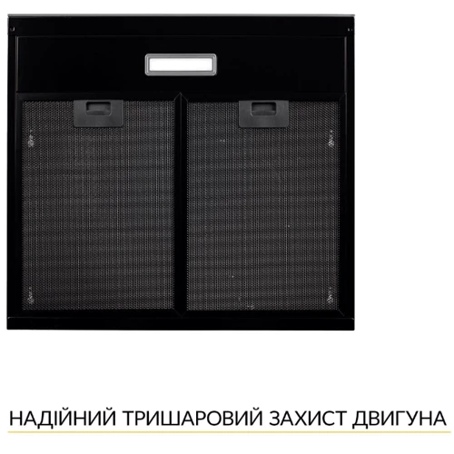 Вытяжка Weilor WPL 5092 FBL: Рекомендуемая площадь помещения (при высоте 2,7 м), м² 16.5-20.4