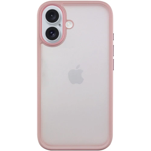 Чехол для iPhone Mobile Case TPU+PC Metal Buttons Pink for iPhone 16