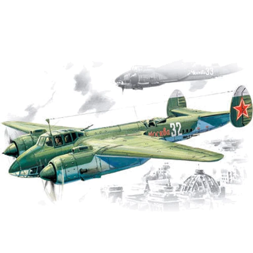 Cоветский бомбардировщик Tupolev Tu-2 WWII Soviet bomber (ICM72031)