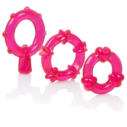 Набор эрекционных колец California Exotic Novelties - Red Magic C-Rings, 3 шт