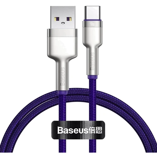 Кабель Baseus USB Cable to USB-C Cafule Metal 40W 1m Purple (CATJK-A05)