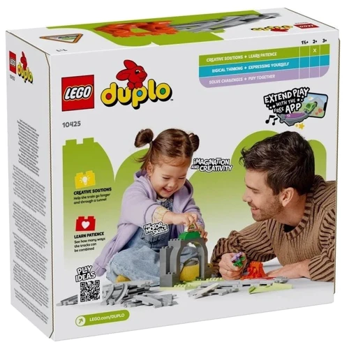 Конструктор LEGO DUPLO Дополнительный набор Железнодорожный тоннель и колеи 20 деталей (10425) фото 6