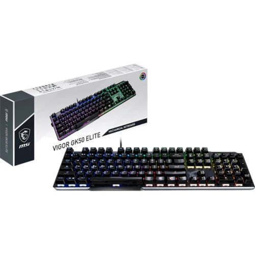 Клавиатура MSI Vigor GK50 Etilte Box White (S11-04US256-CLA): Подключение проводное