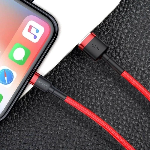 Кабель Baseus USB Cable to Lightning 2.4A 1m Red (CALKLF-B09): Длина 1 м