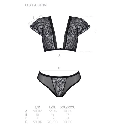 Комплект ECO Passion LEAFA BIKINI black L/XL