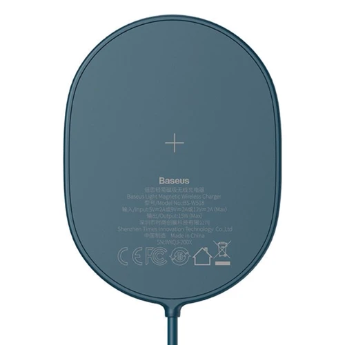 Зарядний пристрій Baseus Wireless Charger MagSafe Light Magnetic 15W Blue (WXQJ-03) для iPhone 16 I 15 I 14 I 13 I 12 series фото 6