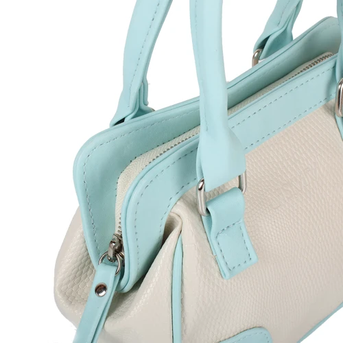 Женская сумка саквояж Laskara голубая (LK-10247-beige-blue): Тип Сумки
