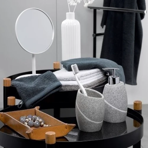 Склянка для зубних щіток KELA Talus сірий 11х8 см (20256)