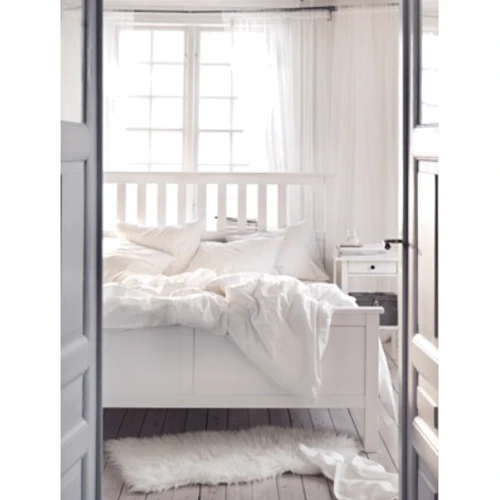 Каркас кровати ІКЕА HEMNES 160х200 см Белый (590.197.95) фото 4