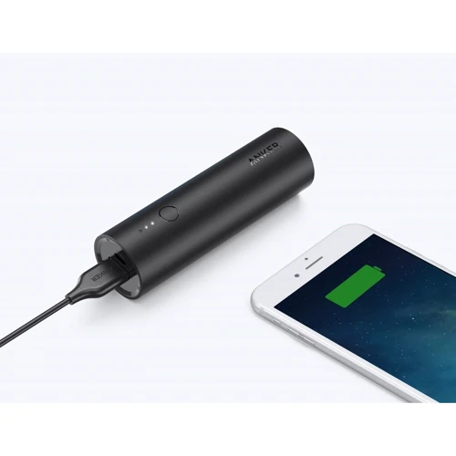 Внешний аккумулятор ANKER Power Bank PowerCore Ultra-Compact 5000mAh Black (A1109G11): Кабели/переходники для смартфонов в комплекте micro USB
