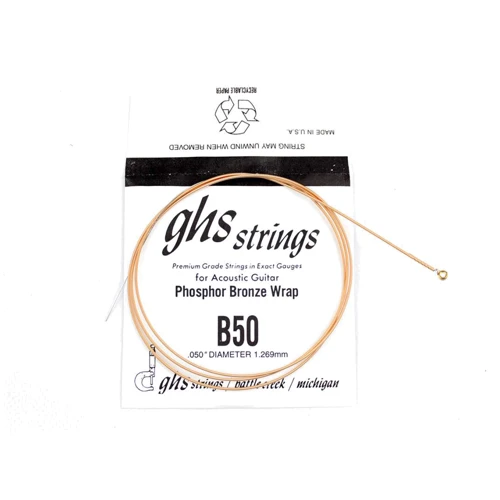 Струна для гітар Поодинока струна для акустичної гітари GHS Strings B50
