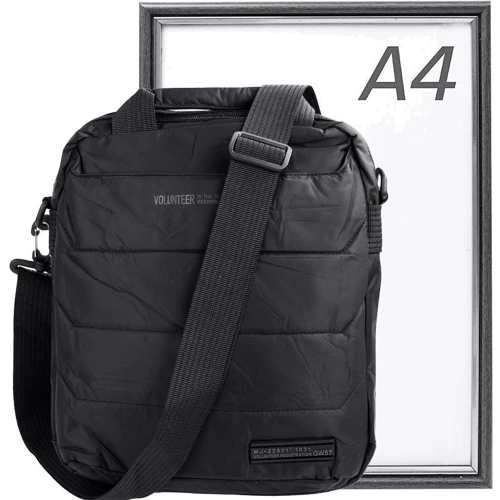 Мужская сумка через плечо Volunteer (VT-1713-04-black): Тип ручки Плечевой ремень, Короткая ручка