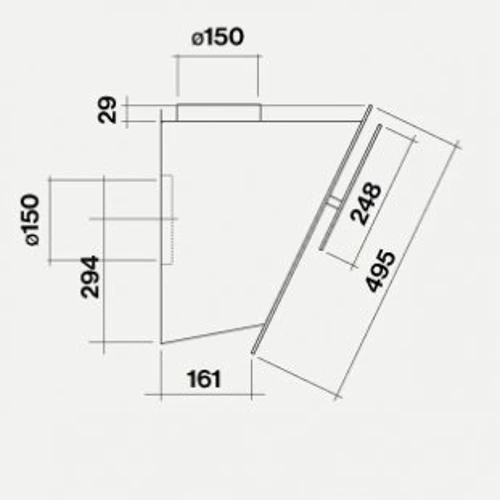 Вытяжка Falmec Verso 55 White 800 (CVXN55.E0P2#ZZZF491F): Тип монтажа Настенный