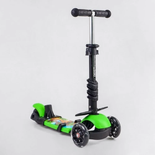 Самокат Best Scooter с защитным бампером зеленый (77099): Материал колес полиуретан