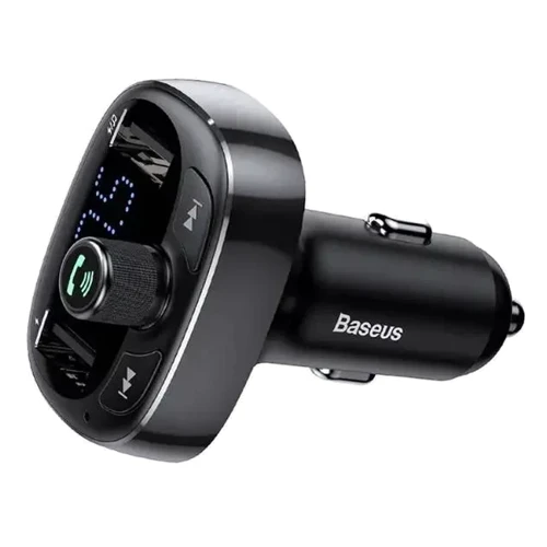 Зарядное устройство Baseus Car Charger 2хUSB T Shaped S-09 Car Bluetooth MP3 Player Black (CCMT000301)