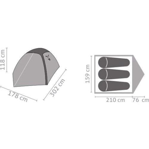 Палатка Salewa ATLAS III 5904/5311				: Количество мест 3