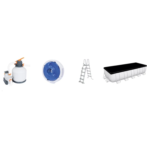 Бассейн Bestway прямоугольный 640-274-132 см (5612B) (песочный фильтр-насос, лестница, чехол) фото 10