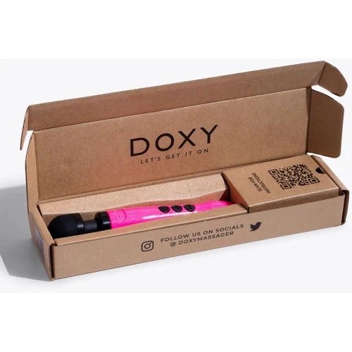 Вибромассажер DOXY Die Cast 3 Hot Pink, очень мощный, питание 220В, металлический корпус