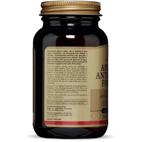 Solgar Advanced Antioxidant Formula, 120 Veg Caps Солгар Улучшенная Антиоксидантная Формула: Форма выпуска Капсулы