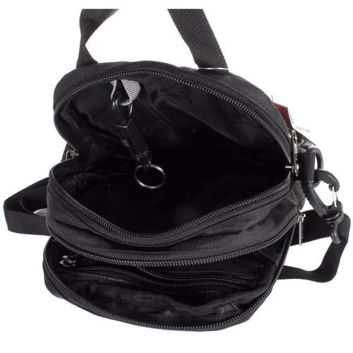 Мужская сумка через плечо Onepolar черная (W3023-black): Материал Полиэстер