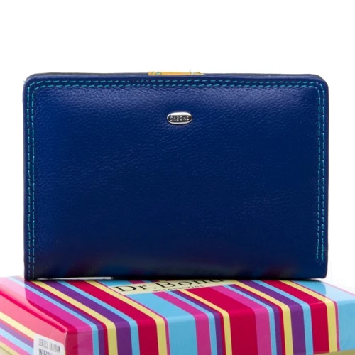 Женский кошелек Dr. Bond Rainbow синий (WRN-2 blue)
