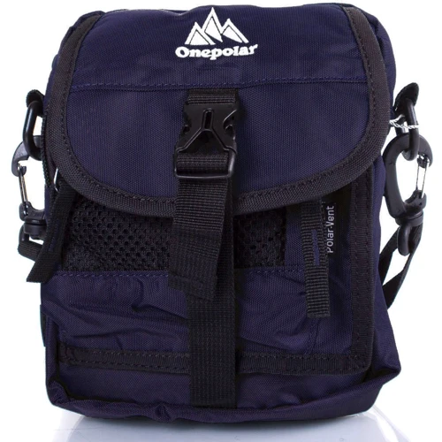 Мужская сумка через плечо Onepolar синяя (W3088-navy): Материал Полиэстер