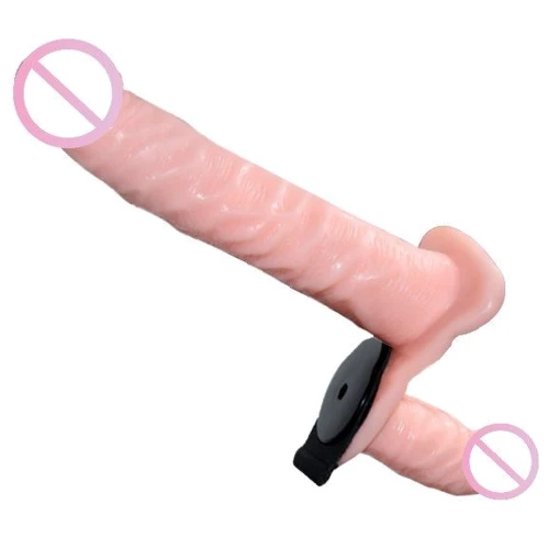 Страпон с вибрацией Ultra Passionate Harness Doble Heads Flesh