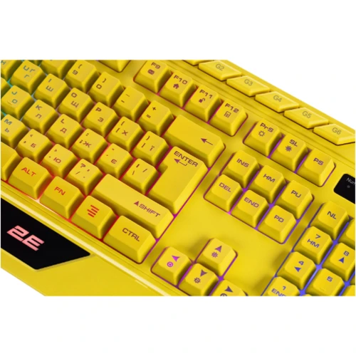 Клавиатура 2E Gaming KG315 RGB USB UA Yellow (2E-KG315UYW): Количество клавиш 104