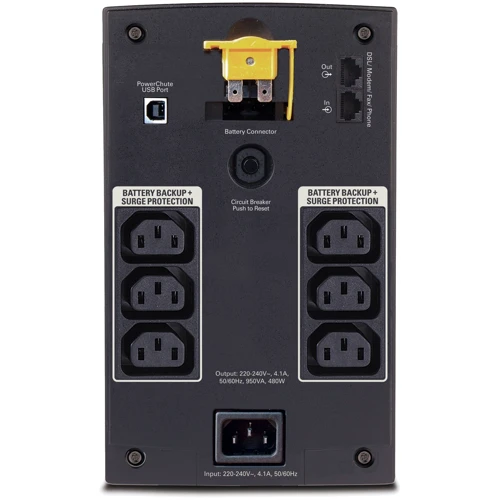 APC Back-UPS 950VA, 230V, AVR, IEC Sockets (BX950UI): Виробник APC