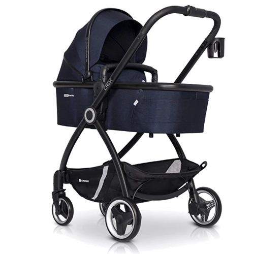 Универсальная коляска 2 в 1 Euro-Cart Crox 9023-ECC-02, Cosmic blue, черный