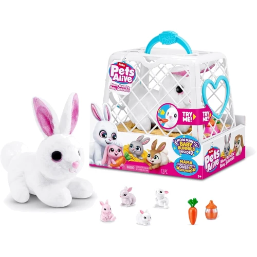 Інтерактивний ігровий набір Pets & Robo Alive Mama & Baby Surprise S1 – Мама кролиця з сюрпризом (9554) фото 5