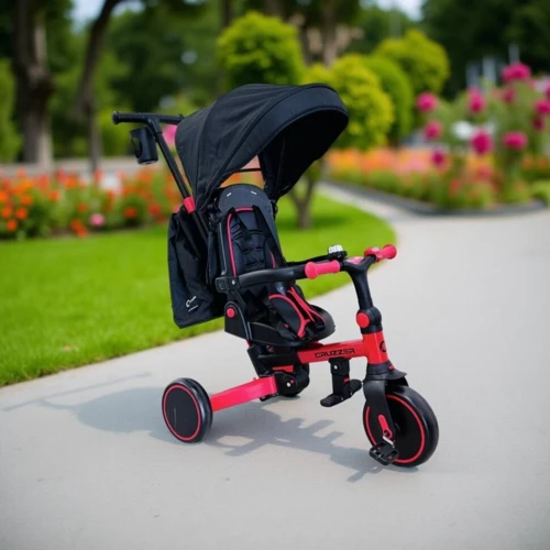 Детский беговел Tri-cycle 6in1 Cruiser Milano 002 with bag, красный