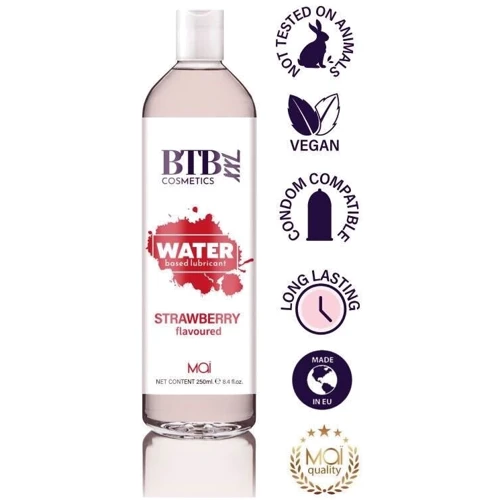 Смазка на водной основе MAI BTB FLAVORED STRAWBERRY с ароматом клубники (250 мл)