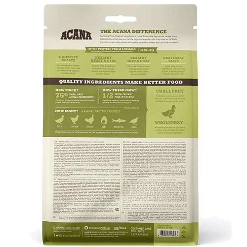Сухой корм ACANA Grasslands Cat с мясом утки, цыпленка, индейки и белой рыбы для котят и кошек 4.5 кг (a71472): Возраст Для всех