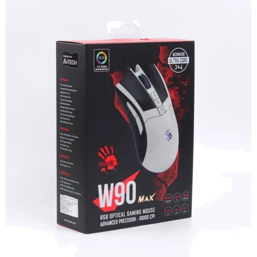 Мышь A4Tech W90 Max Bloody (Panda White): Количество кнопок 11