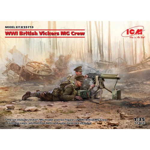 Набор фигурок ICM Британский пулеметный расчет с Vickers MG (ICM35713)