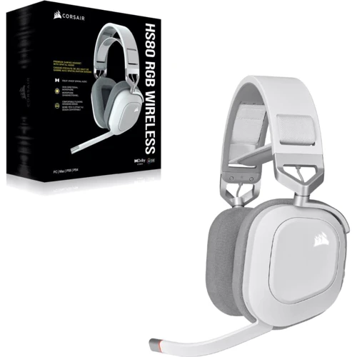 Наушники Corsair HS80 RGB Wireless White (CA-9011236-EU) фото 6